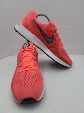 Nike Air Zoom Pegasus 34 Womens Running Shoes Bright Neon Pink Orange 10 EUR 42